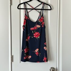 Papermoon Floral Navy Camisole Top, size 1X